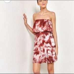 Forever 21•Crystal Dye Flounce Hobo Dress size S